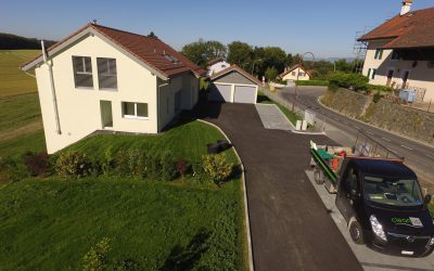 Aménagements extérieurs fin de chantier de deux villas