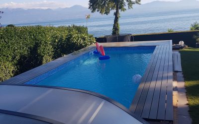 Réfection d’une terrasse en bois autour d’une piscine